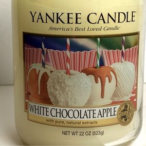 Retired Discontinued Yankee Candle White Chocolate Apple Large Jar Candle